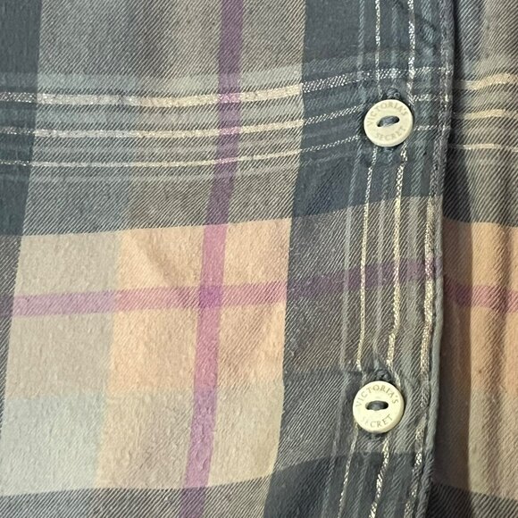 Victoria’s Secret Pajama Set Womens S Used 2 Piece Plaid Flannel Cotton Modal - Picture 4 of 16